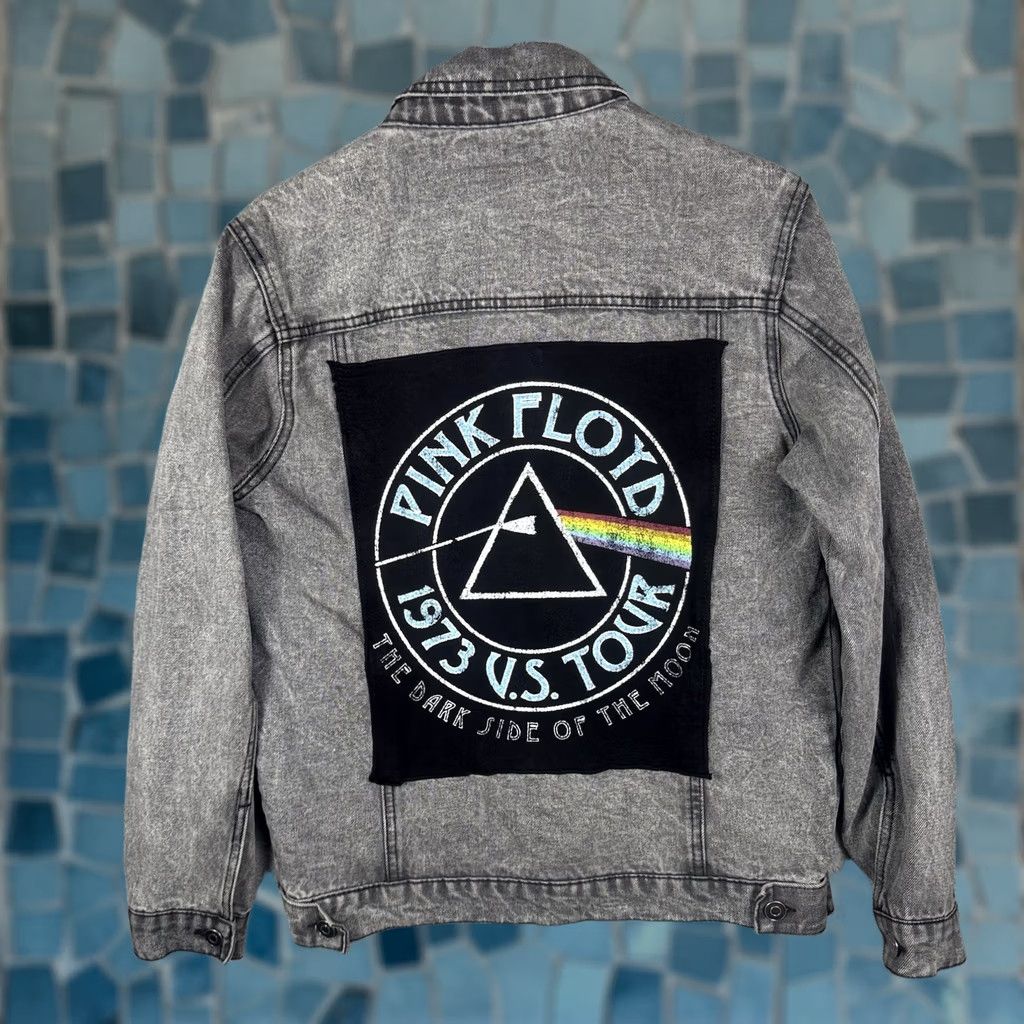 Vintage Pink Floyd Denim Jacket Mens S US Tour 1987 73 The Dark Side of the Moon Grunge Size US S / EU 44-46 / 1 - 1 Thumbnail