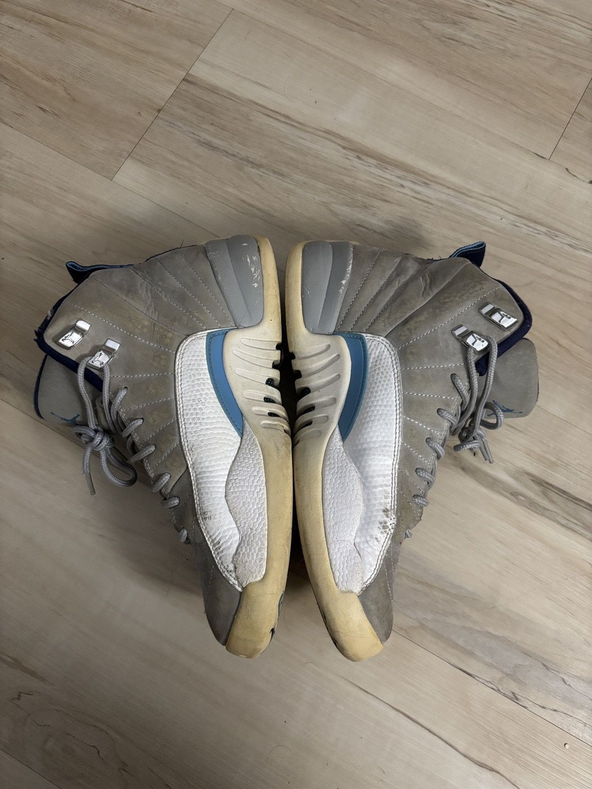 Jordan Brand Grey University Blue Jordan 12s Size US 6.5 / EU 39-40 - 2 Thumbnail