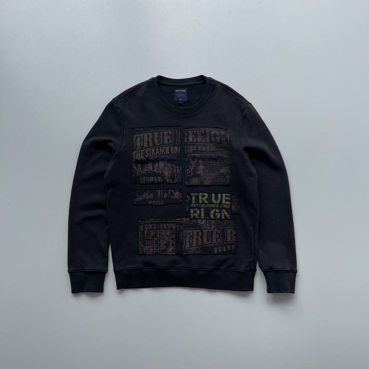 True Religion True Religion Buddha Patchwork Logo Crew Neck Sweatshirt Size US S / EU 44-46 / 1 - 1 Thumbnail