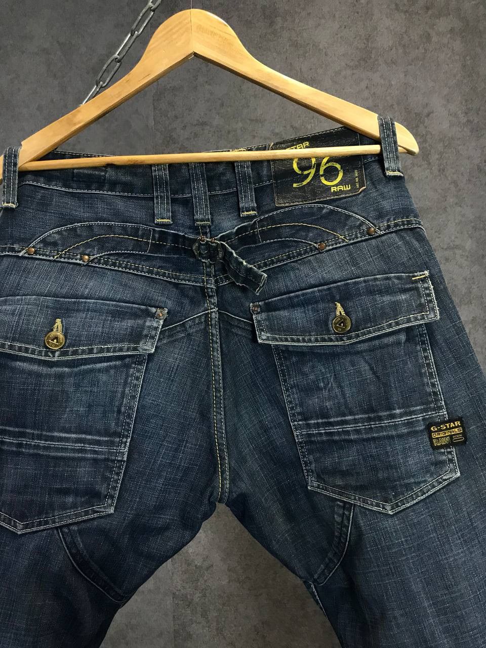 G-Star G Star Raw vintage biker distressed denim jeans Size US 34 / EU 50 - 7 Thumbnail
