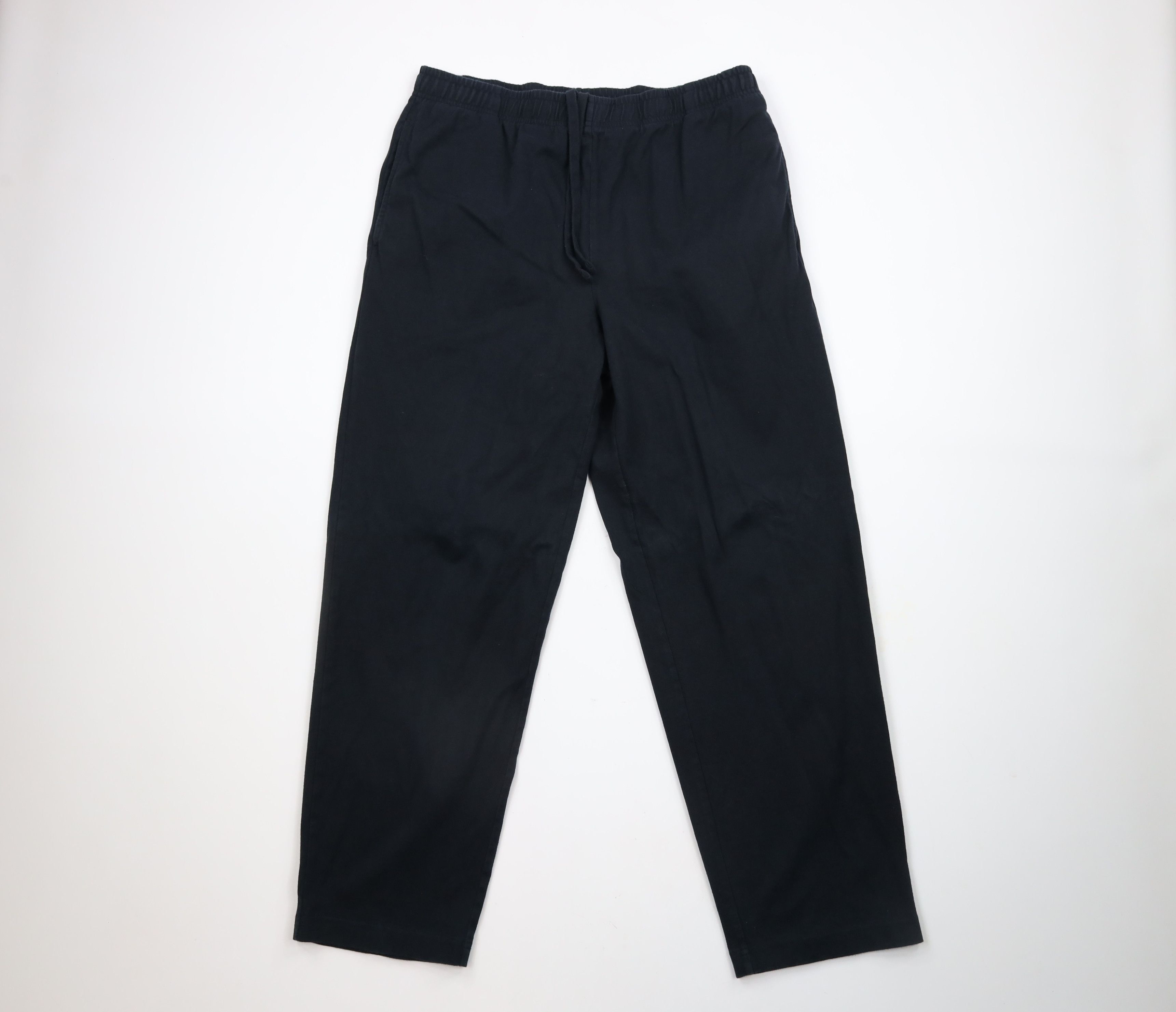 Lands' End × Vintage Vintage 90s Lands End Blank Wide Leg Sweatpants Pants Black Size US 36 / EU 52 - 1 Thumbnail