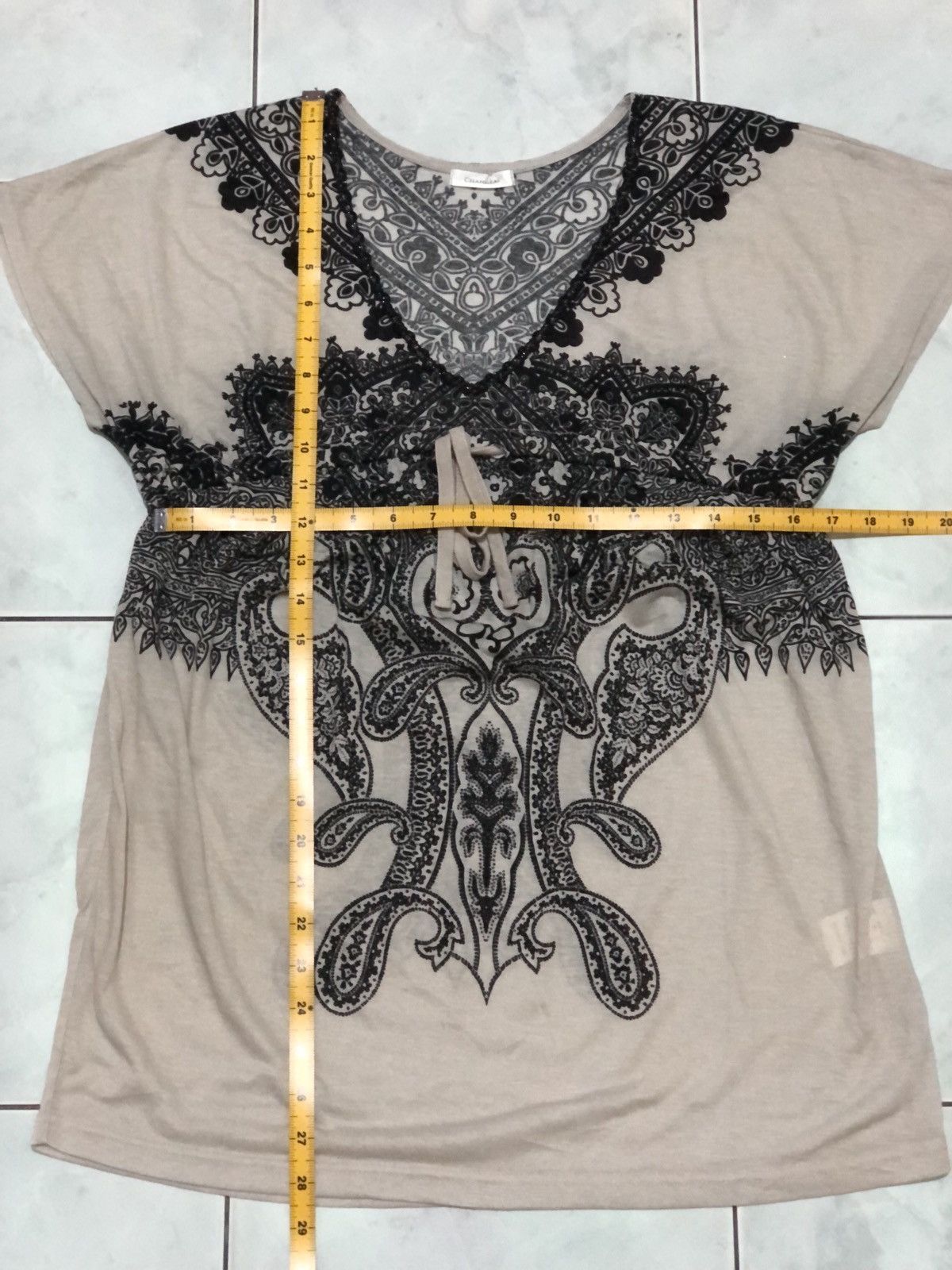 If Six Was Nine Chamelle Flower Paisley Bohemian Top Size M / US 6-8 / IT 42-44 - 17 Thumbnail