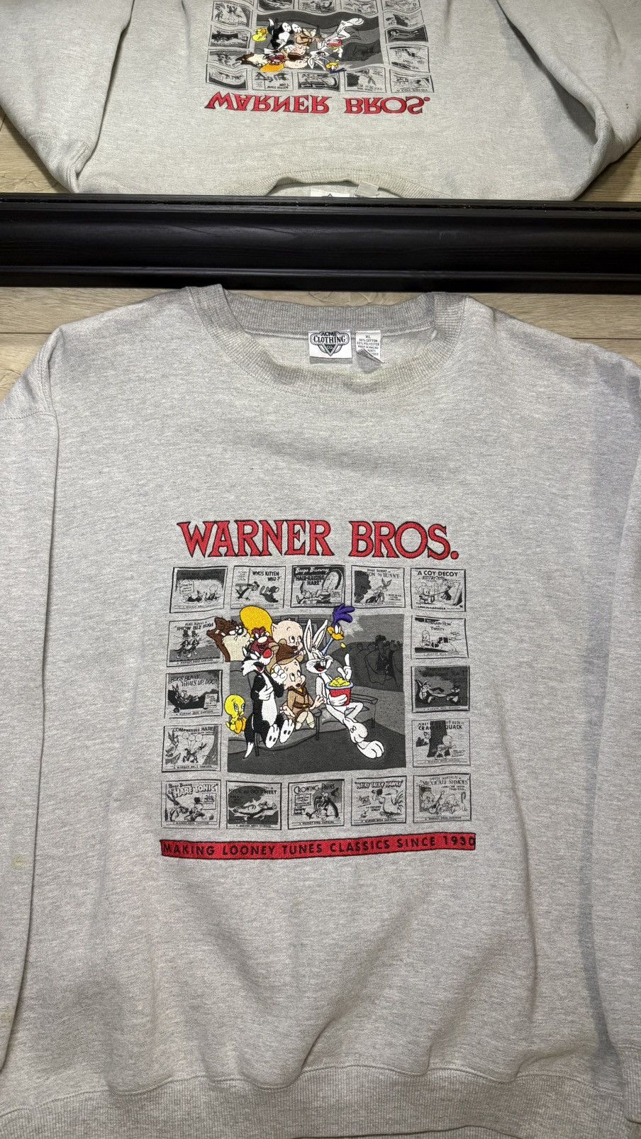 Disney Vintage / Y2K 1990s Warner Bros Comic Character Sweatshirt Size US XL / EU 56 / 4 - 2 Thumbnail