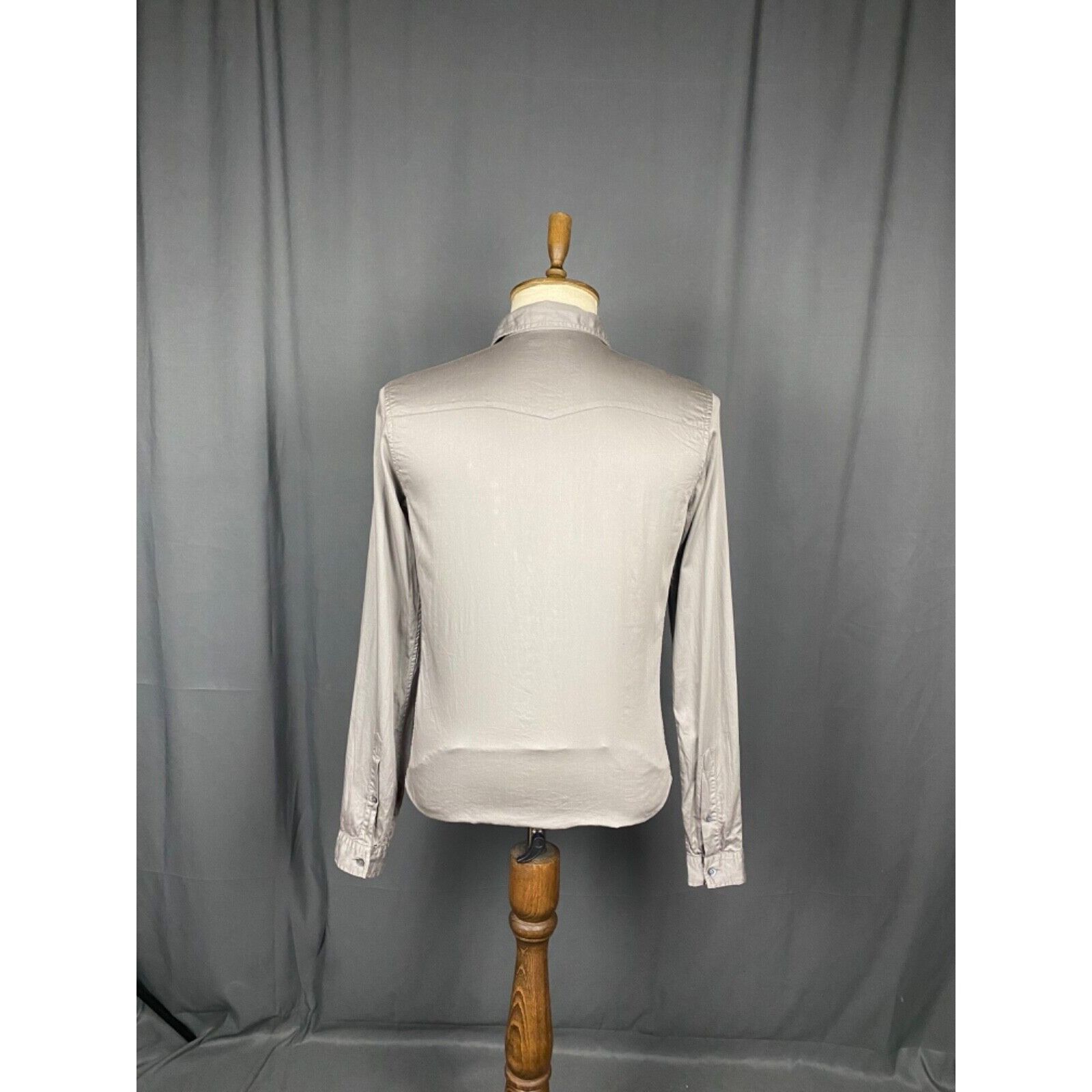 Prada Men's Khaki Gray Longsleeve Shirt Size 40