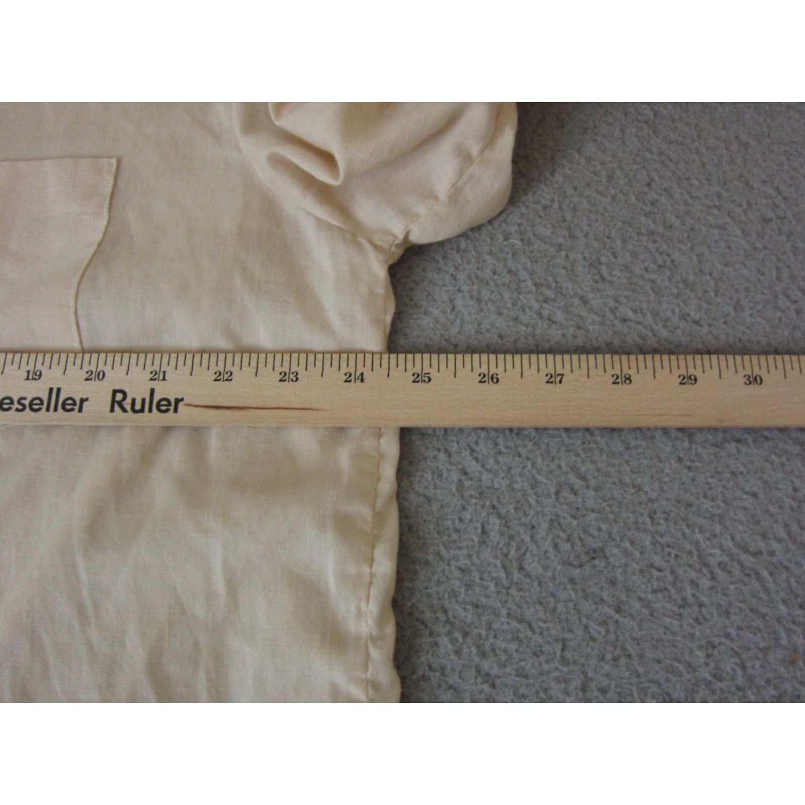 Vintage VINTAGE JC Penney Shirt Adult XL Ivory Cotton Button-Up 70s 90s Mens Pajama Pocketed Crew Collared Long Sleeve Size US XL / EU 56 / 4 - 7 Thumbnail