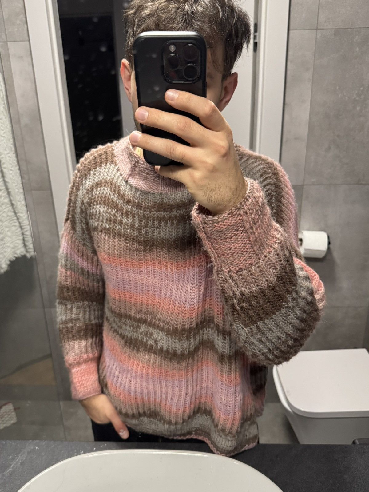 Vintage Pastel sweater knitwear handmade Size US M / EU 48-50 / 2 - 4 Thumbnail