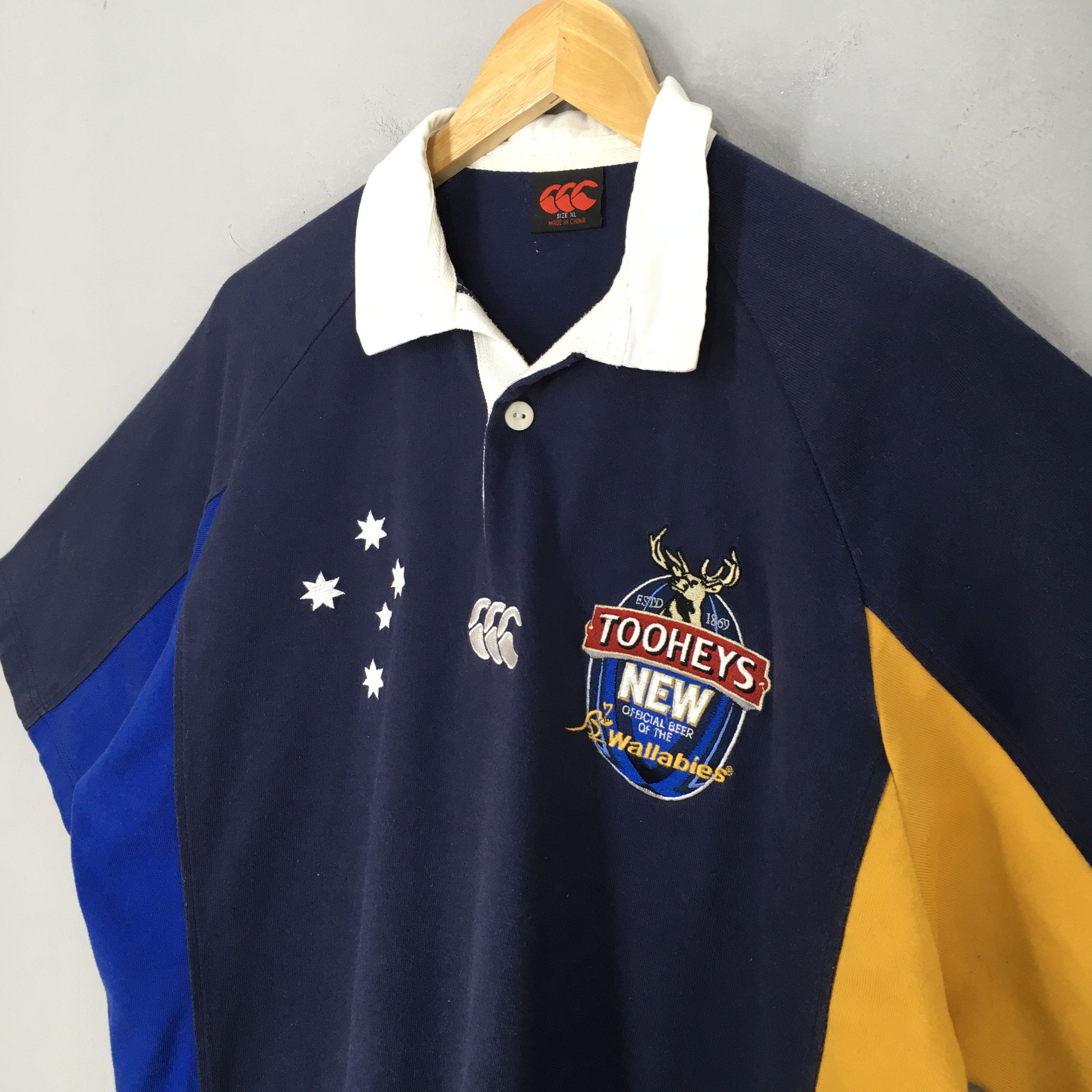 Canterbury of New Zealand × Vintage Canterbury Australia Wallabies Rugby Polo Shirt XLarge Size US XL / EU 56 / 4 - 4 Thumbnail