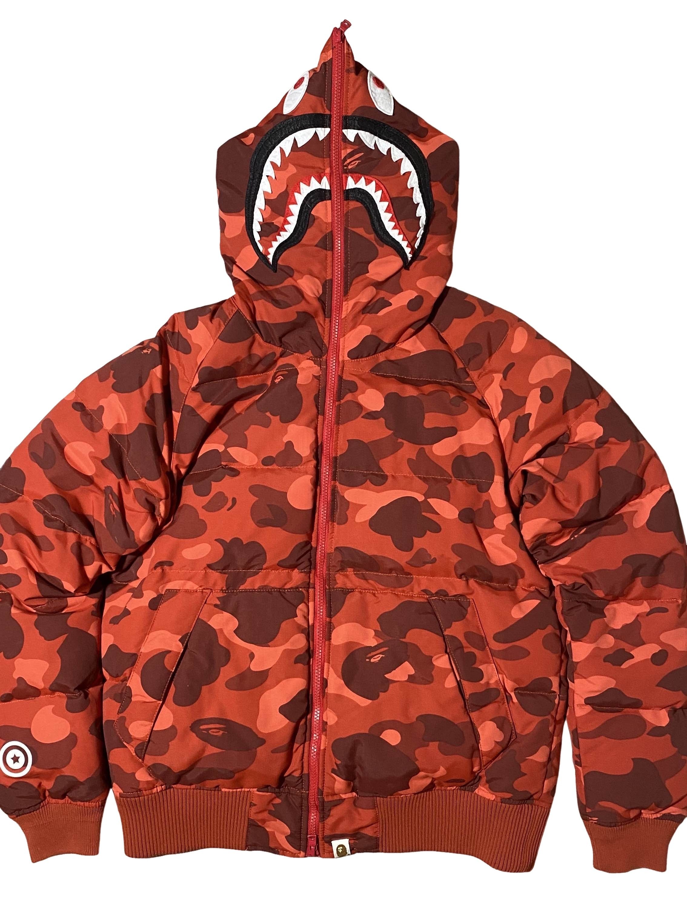 Bape × Neighborhood Neighborhood BAPE camo shark full zip hoodie