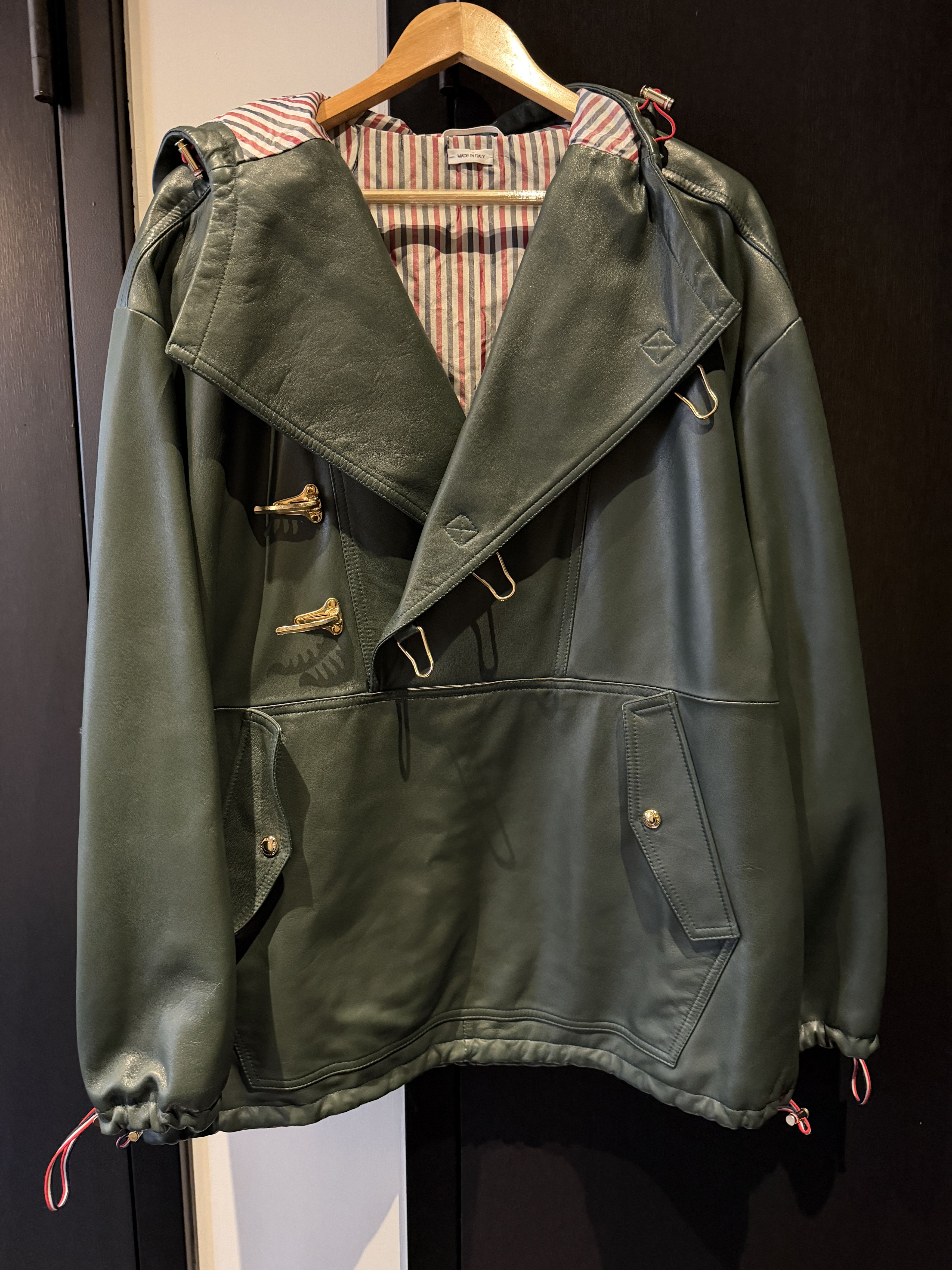Thom Browne Thom Browne Leather Parka Size US M / EU 48-50 / 2 - 1 Thumbnail