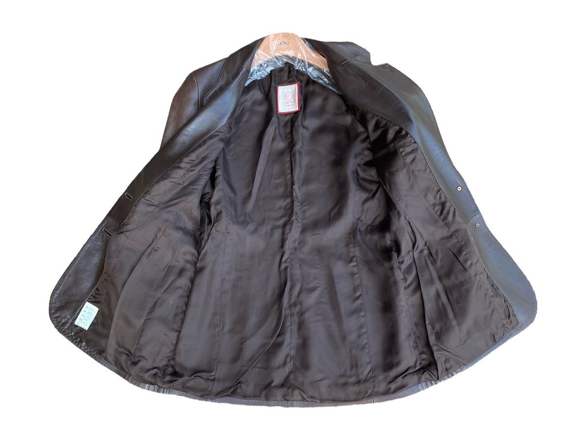 Loewe Vintage Loewe Chocolate Napa Pocket Leather Blazer Jacket Size US S / EU 44-46 / 1 - 5 Thumbnail
