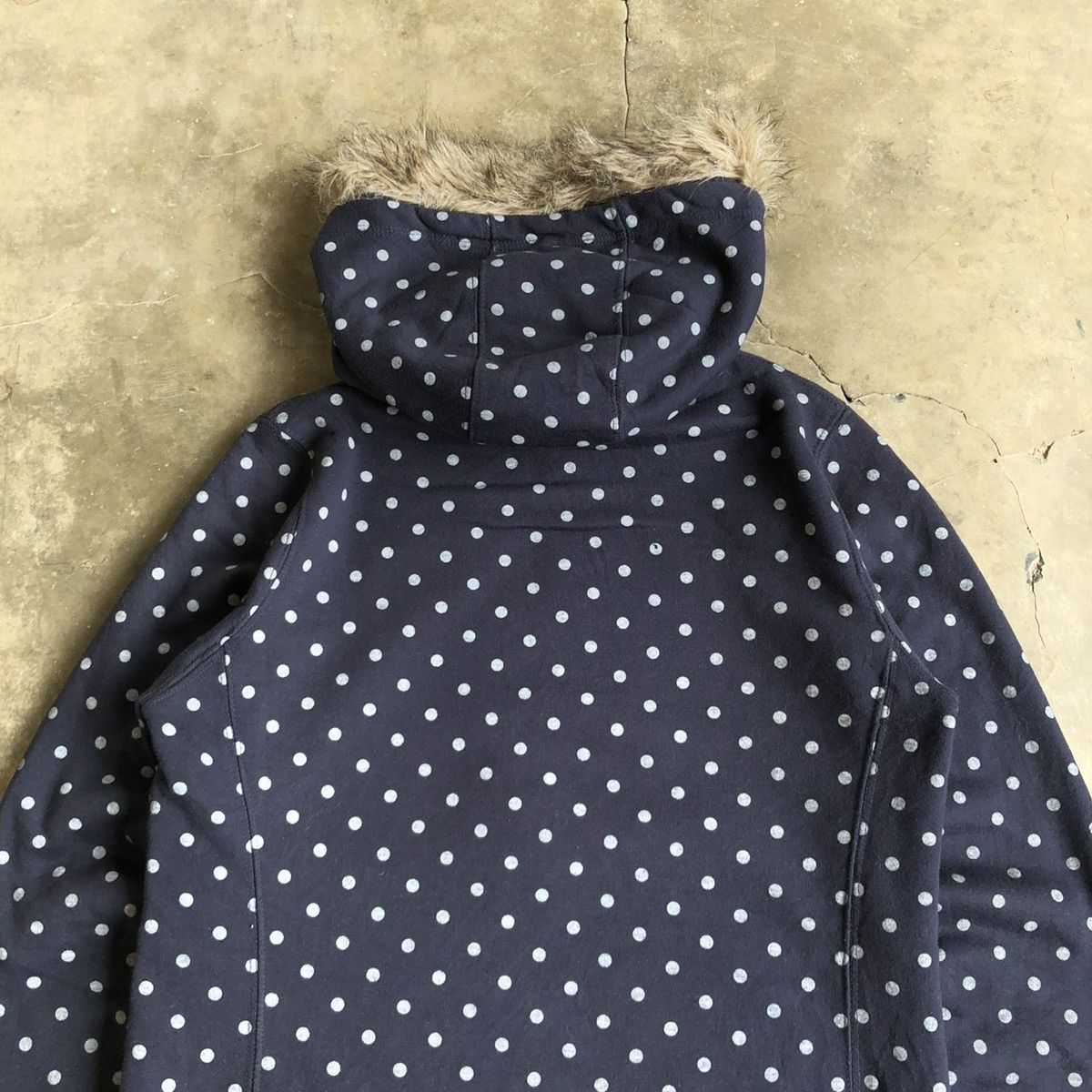 Hysteric Glamour 2000s GU Polkadot Motif Fur Ziphoodie Navy Lgb Ifsixwasnine Size US M / EU 48-50 / 2 - 14 Thumbnail