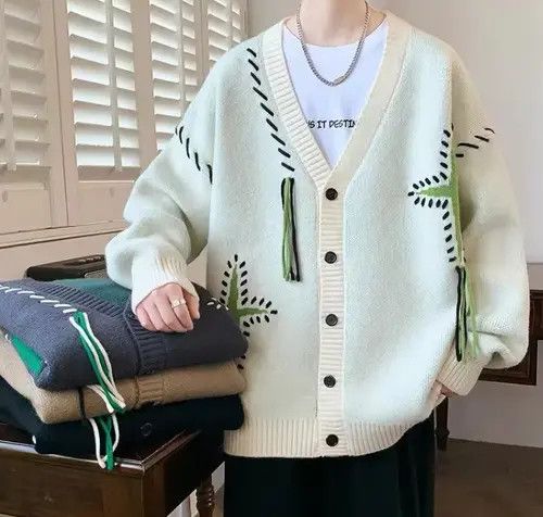VIBE star cardigan knitwear Size US XL / EU 56 / 4 - 4 Thumbnail