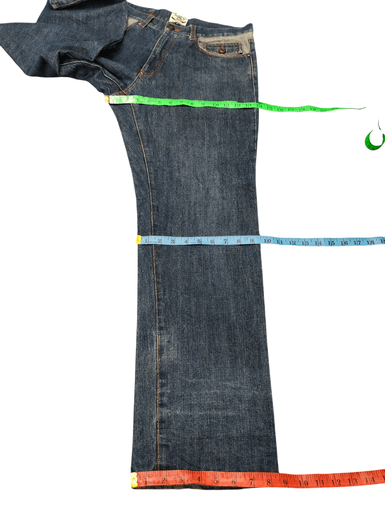 Comme des Garcons × Undercover Vintage Y2k Impactxone Japan Tribal Paisley Pocket Jeans Size US 33 - 16 Thumbnail