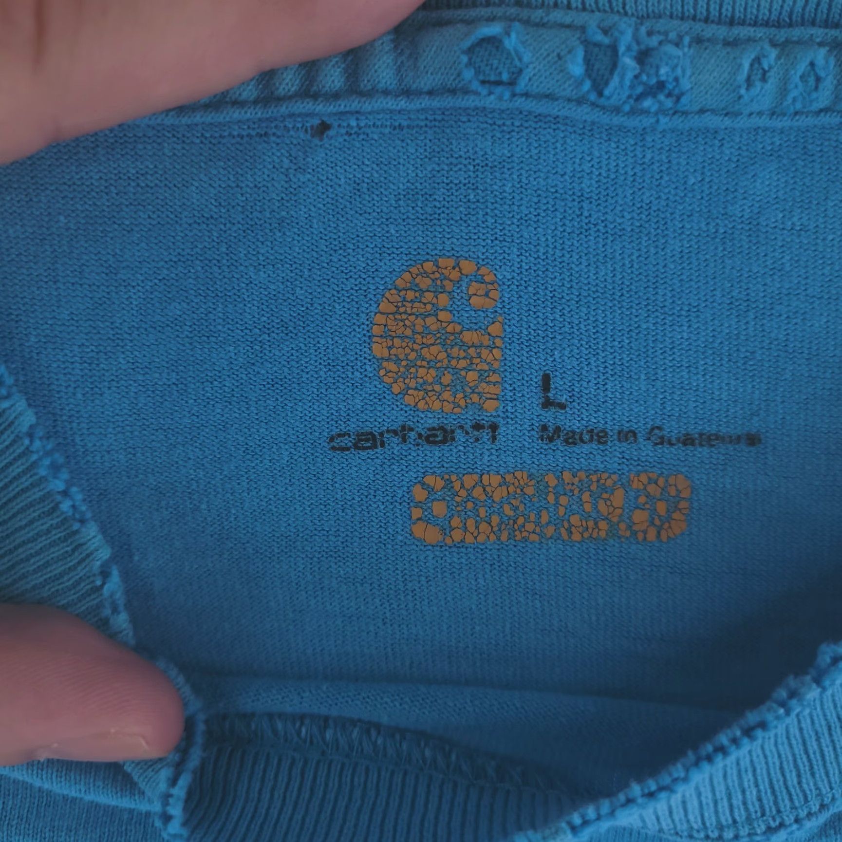 Carhartt Carhartt Shirt Mens L Blue Relaxed Fit Distressed Grunge Workwear Button-Up Short Sleeve Size US L / EU 52-54 / 3 - 5 Thumbnail