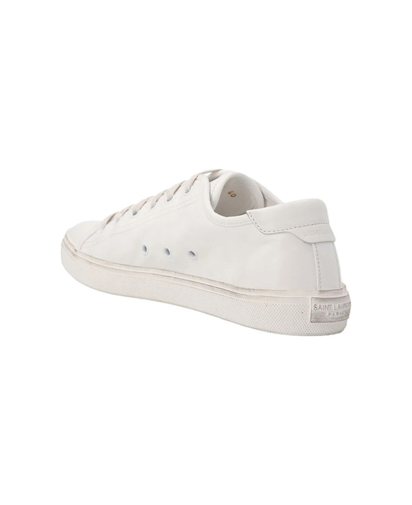 Saint Laurent Paris o1bcso1str0125 Malibu Sneakers In Smooth Leather in White Size US 9.5 / EU 42-43 - 2 Thumbnail