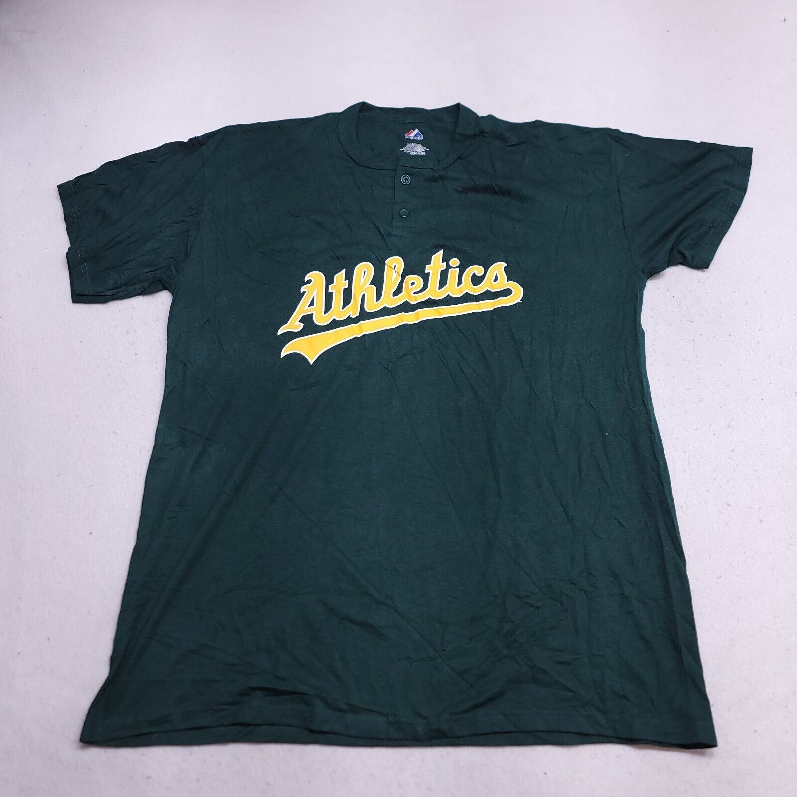 Majestic Majestic Athletics Casual Graphic Shirt Mens Size 2XL Green Size US XXL / EU 58 / 5 - 2 Thumbnail