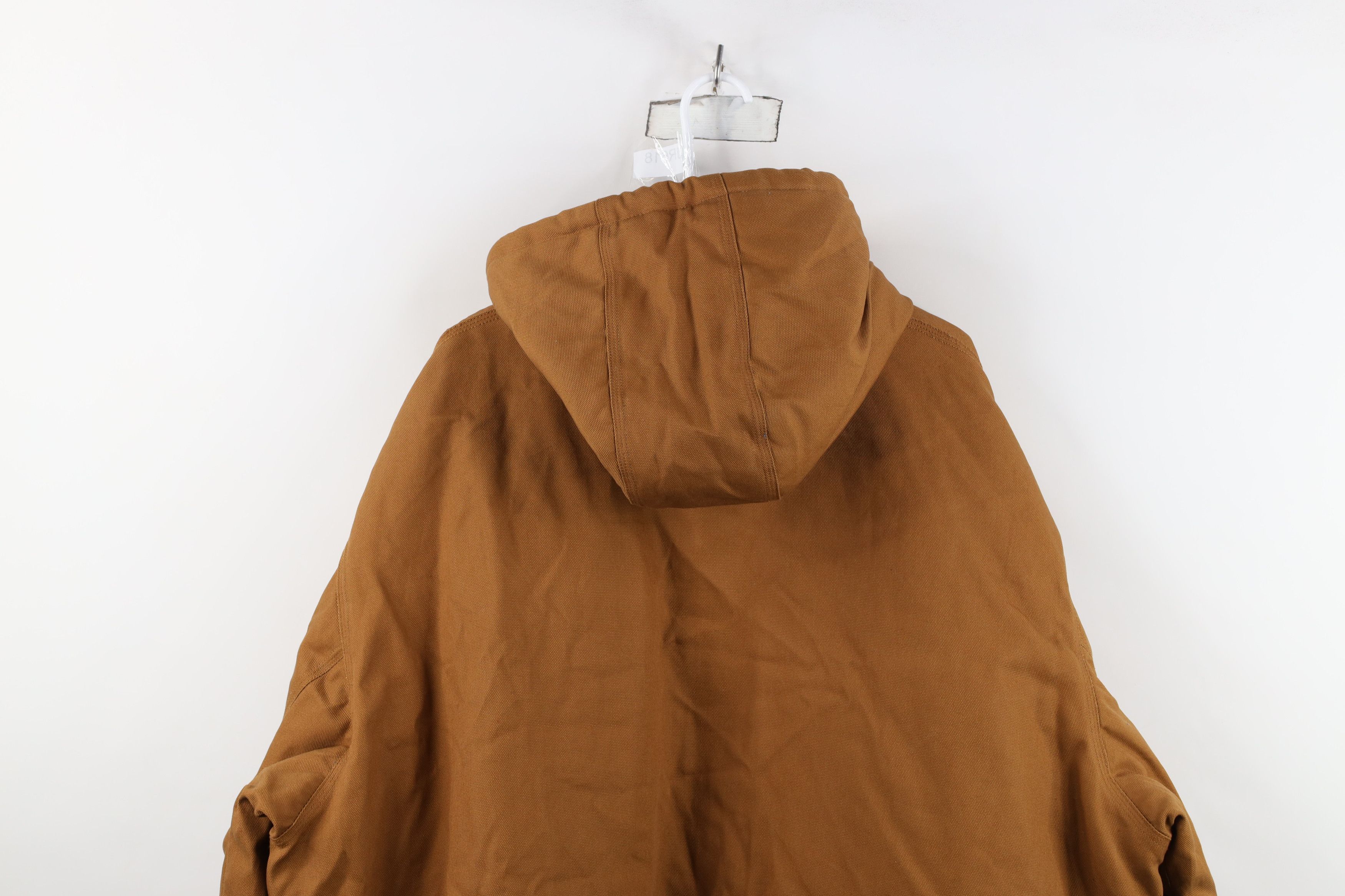 Vintage Deadstock Vintage 90s Y2K Streetwear Hooded Canvas Jacket Size US XXL / EU 58 / 5 - 12 Thumbnail
