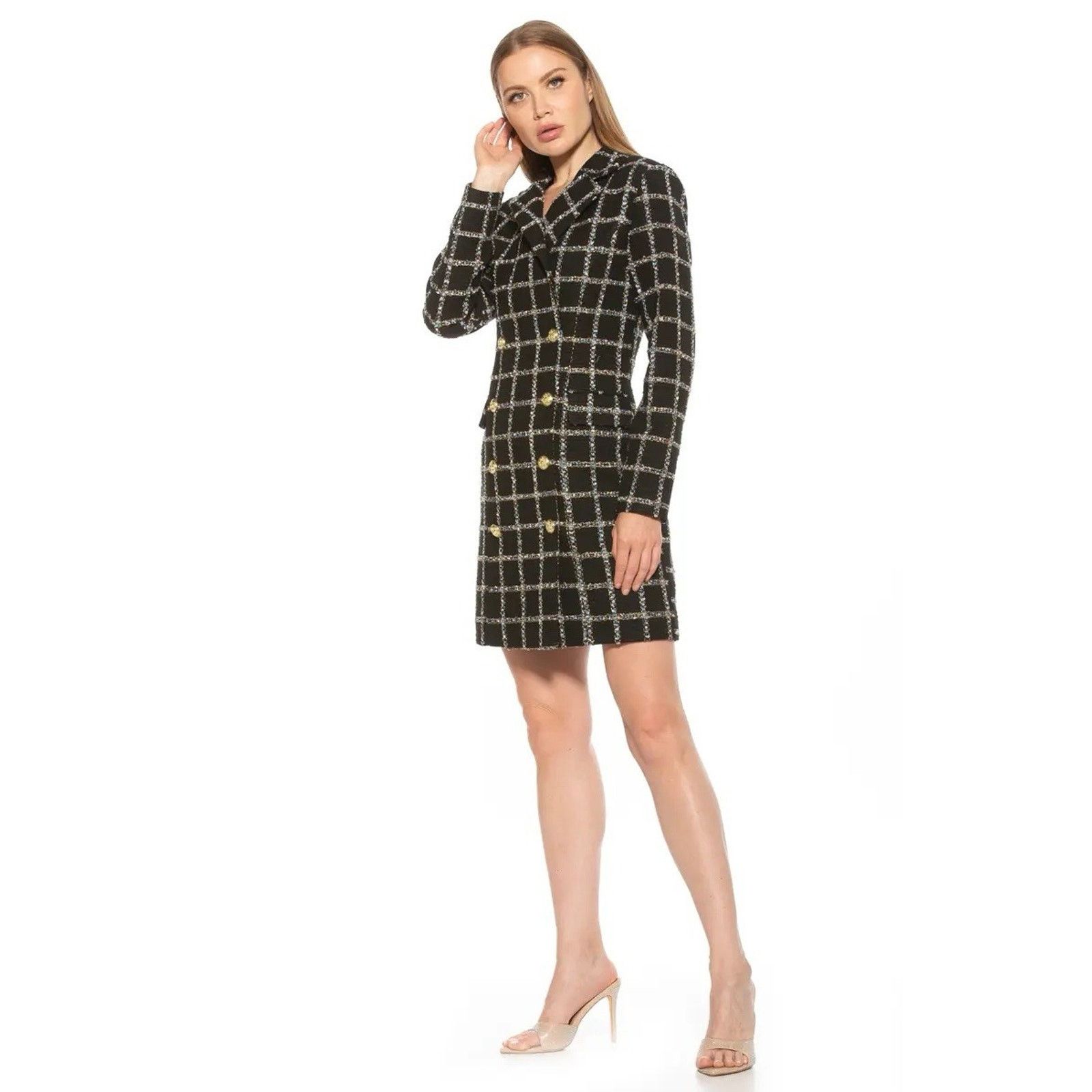 Other Alexia Admor double-breasted tweed blazer jacket Pearl Size M / US 6-8 / IT 42-44 - 2 Thumbnail