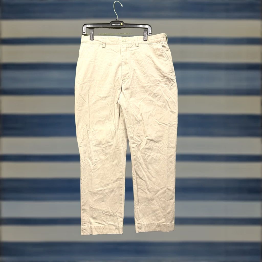 Polo Ralph Lauren Polo Ralph Lauren Prospect Pants Mens 35x30 Tan Khaki Classic Polo Chino Cotton Pant Mens 35 Beige Flat Front Button Zip Straight Regular Classic Size US S / EU 44-46 / 1 - 1 Thumbnail