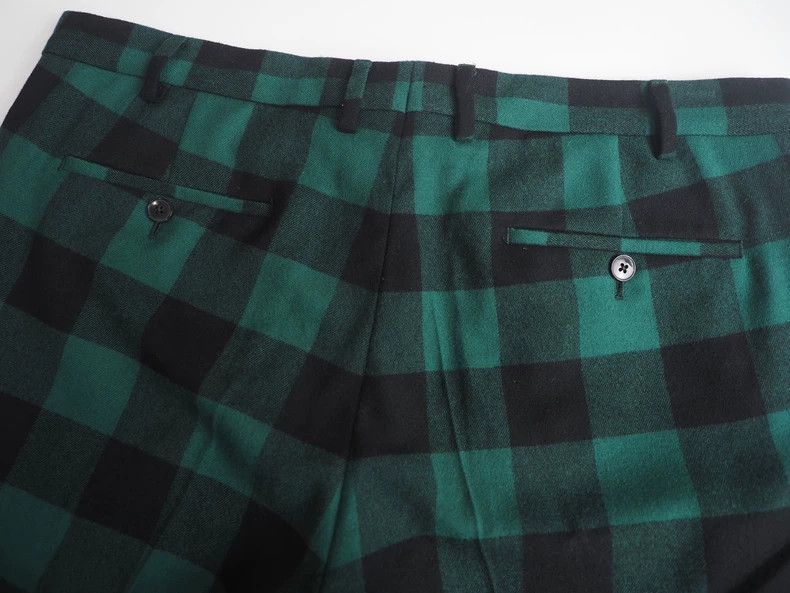 Valentino ValentinoGreen plaid wool trousers 2503-Nextarrow Size US 34 / EU 50 - 4 Thumbnail