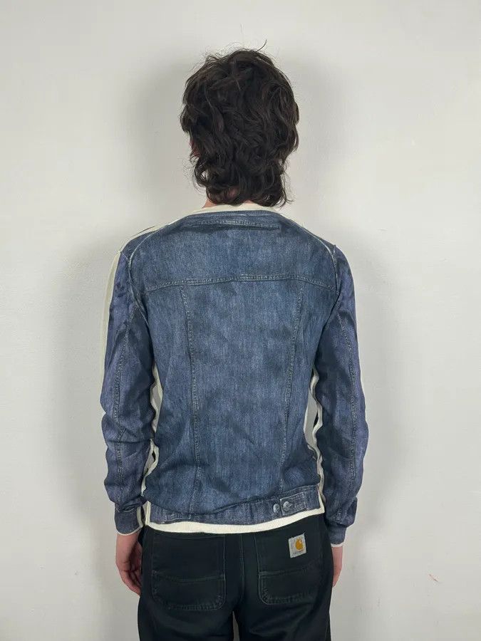 Dolce & Gabbana SS2010 Dolce & Gabbana Blue Denim Trompe-loeil V Neck Sweater Size US S / EU 44-46 / 1 - 3 Thumbnail