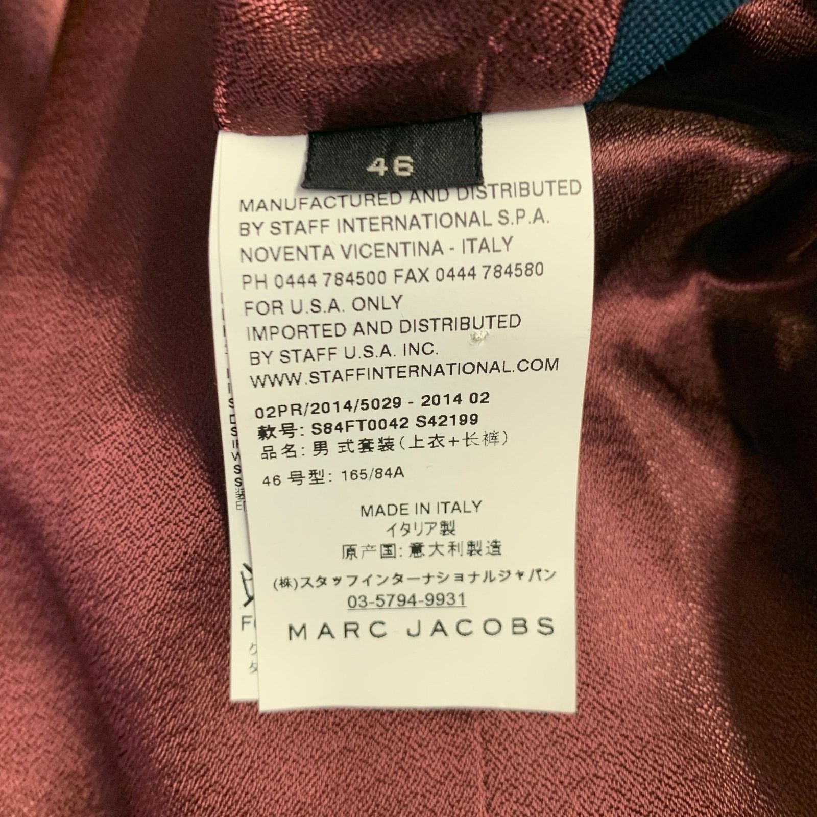Marc Jacobs MARC JACOBS Size 38 Navy Wool Notch Lapel Sport Coat Size 36R - 9 Thumbnail