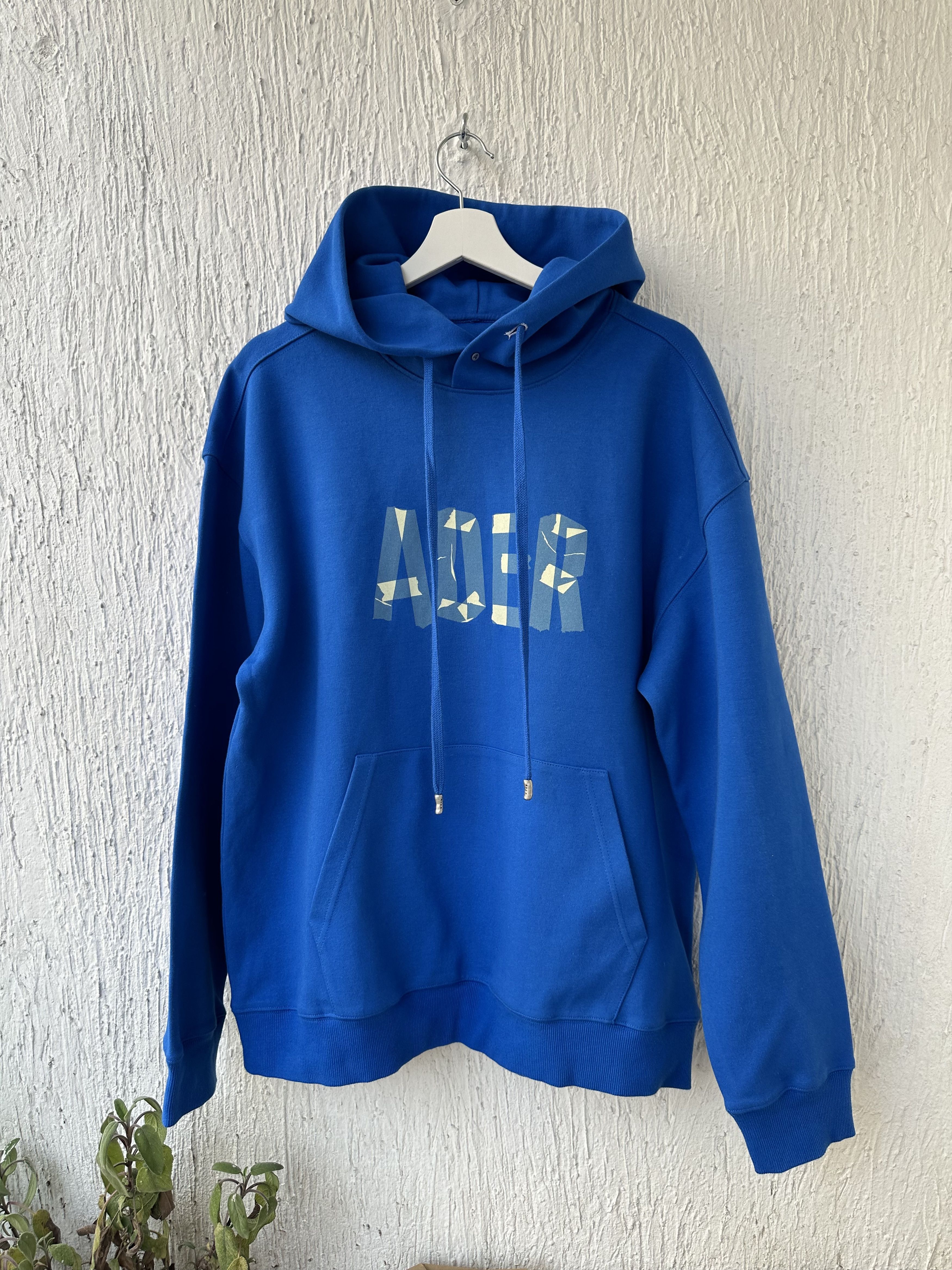 Ader Error Ader Error Blue Flower Black Hoodie | Grailed