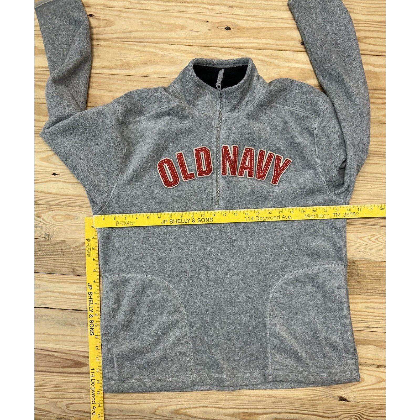 Old Navy Women's Old Navy Grey Fleece Red Letters Pockets XL Size XL / US 12-14 / IT 48-50 - 3 Thumbnail