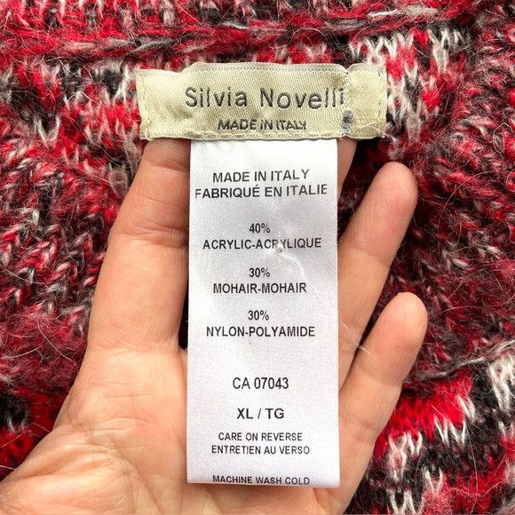 Other Italian Red Lightweight Mohair Wool Blend Sweater​ - Medium Size M / US 6-8 / IT 42-44 - 5 Thumbnail