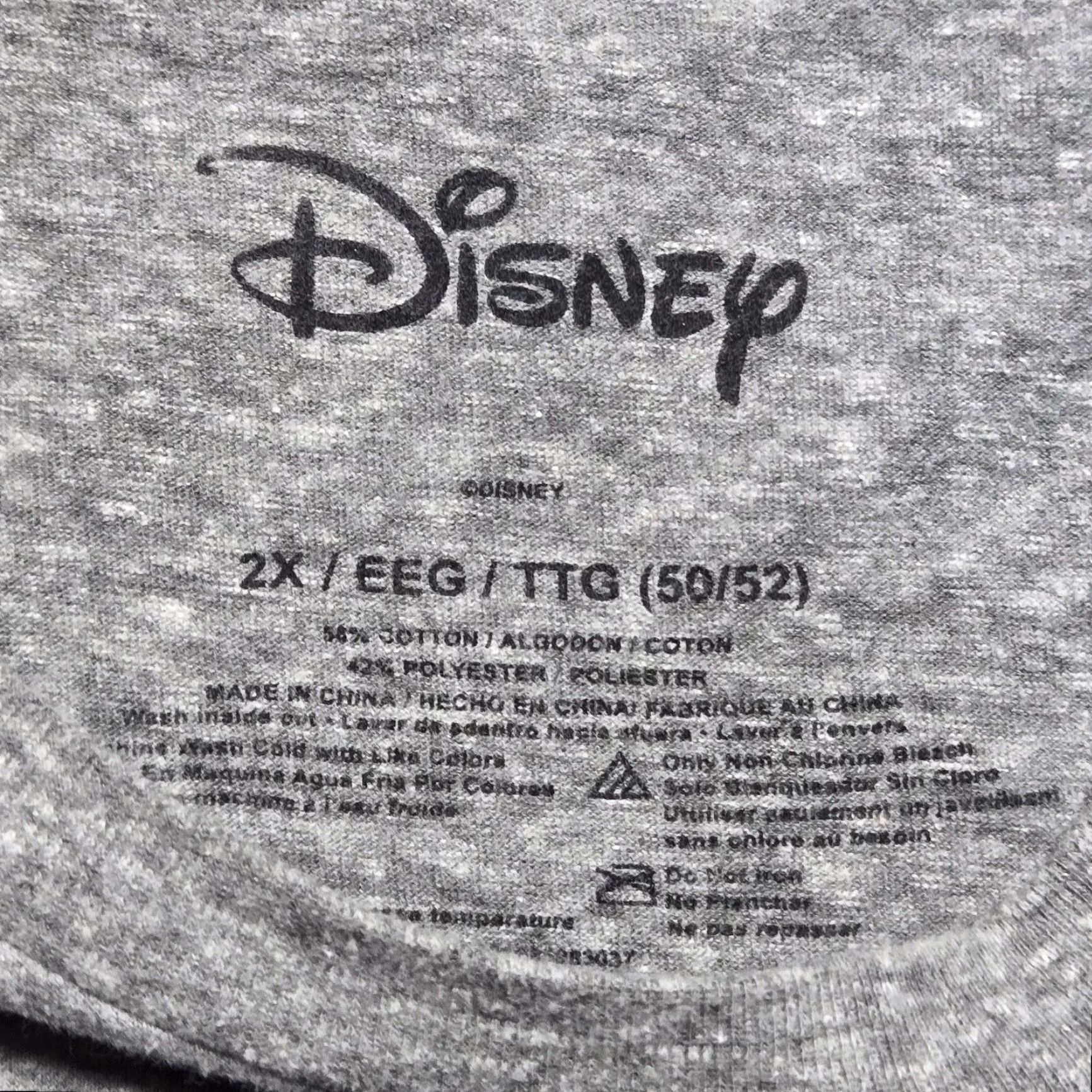 Disney VINTAGE Disney Women's T-Shirt Mini Mouse Gray Short Sleeve 2X Plus Size Cotton 90s Ladies Size XXL / US 16-18 / IT 52-54 - 3 Thumbnail