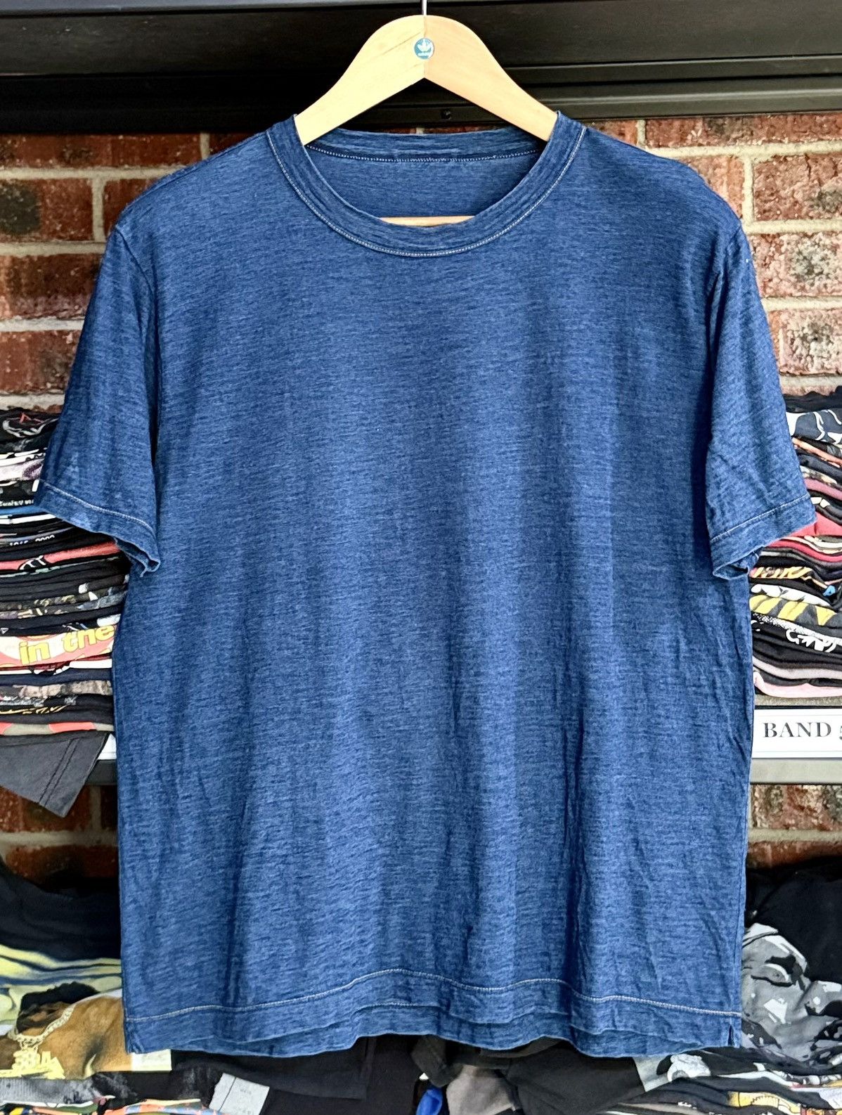 45rpm × Vintage Vintage 45rpm Pocket blank Blue Indigo Colour Japan Tee Size US M / EU 48-50 / 2 - 2 Thumbnail