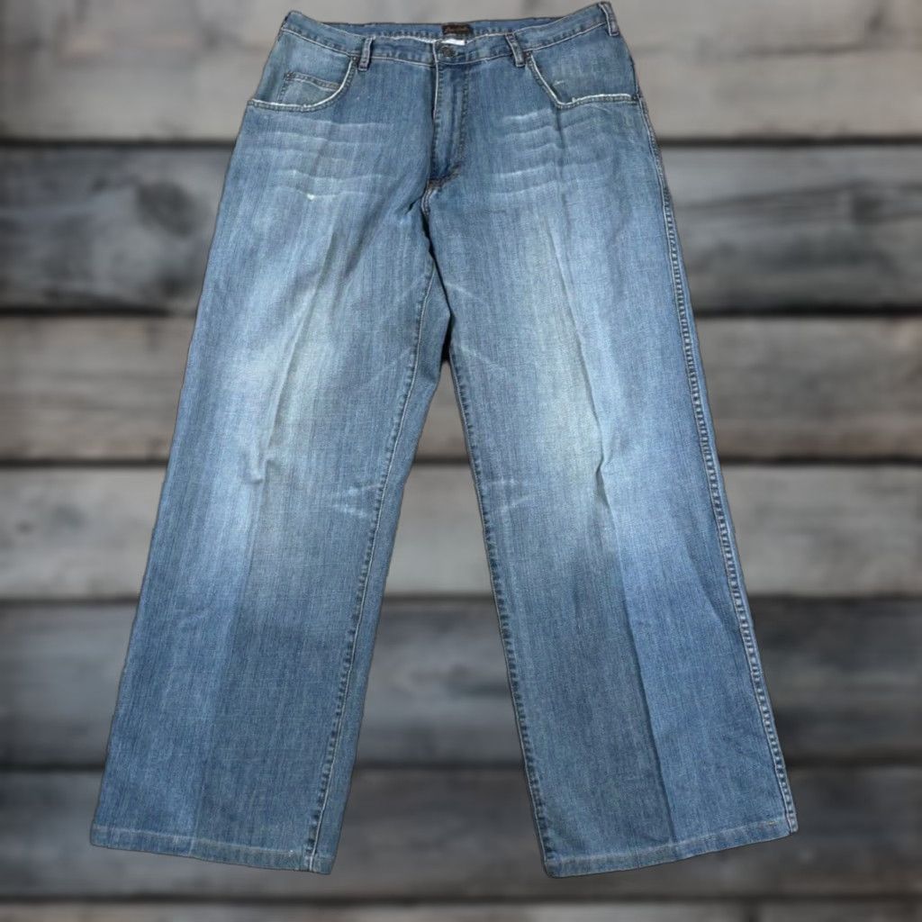 Vintage VINTAGE Elevee Jeans Wide-Leg 90s Baggy Regular Men's 38 x 32 Blue Denim USA Made Size US 38 / EU 54 - 1 Thumbnail
