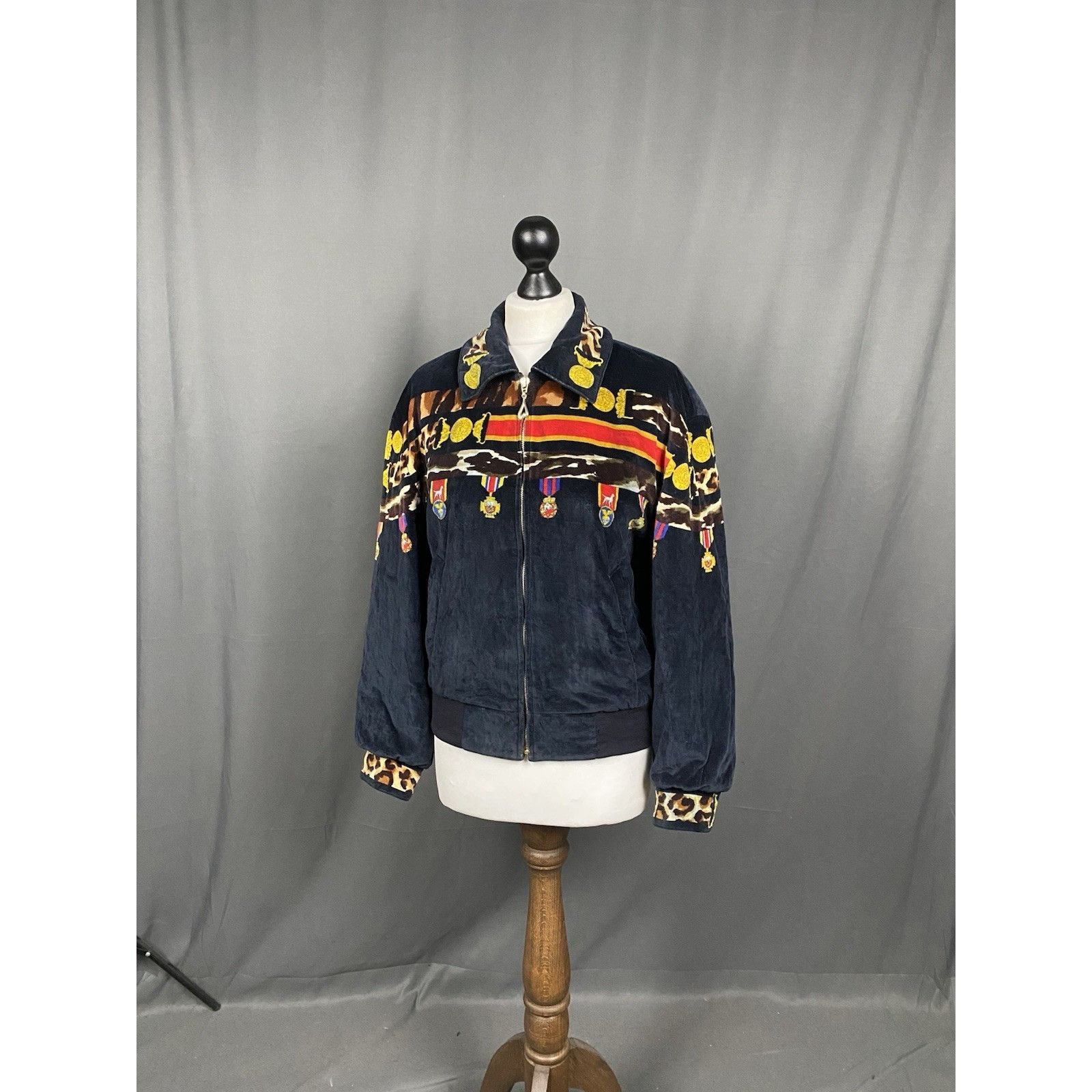 Escada Vintage 80s Escada Margaretha Ley Equestrian Velour Printed Size XS / US 0-2 / IT 36-38 - 4 Thumbnail