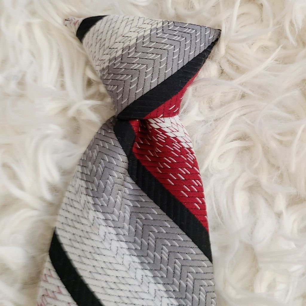 Vintage Vintage 70s EZ clip on stripped tie with gold roadrunner pin Size ONE SIZE - 2 Thumbnail
