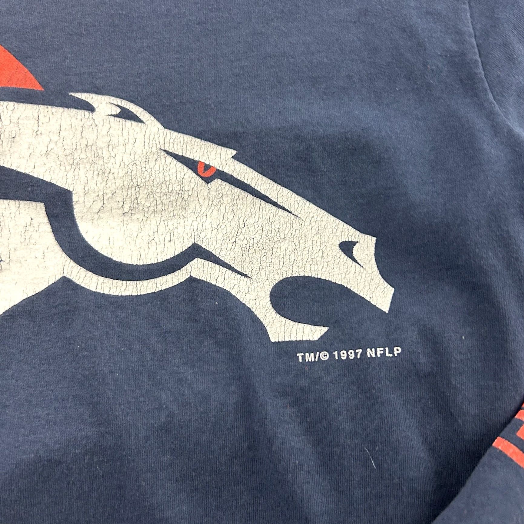 Fruit Of The Loom VINTAGE Denver Broncos Long Sleeve T-Shirt Mens L Blue Fruit of the Loom Size US L / EU 52-54 / 3 - 2 Thumbnail