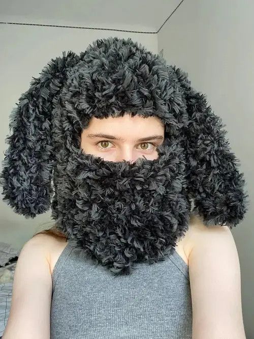 Handmade × Japanese Brand Handmade Knitted Mohair Balaclava Ski Mask Rabbit Style Size ONE SIZE - 2 Thumbnail
