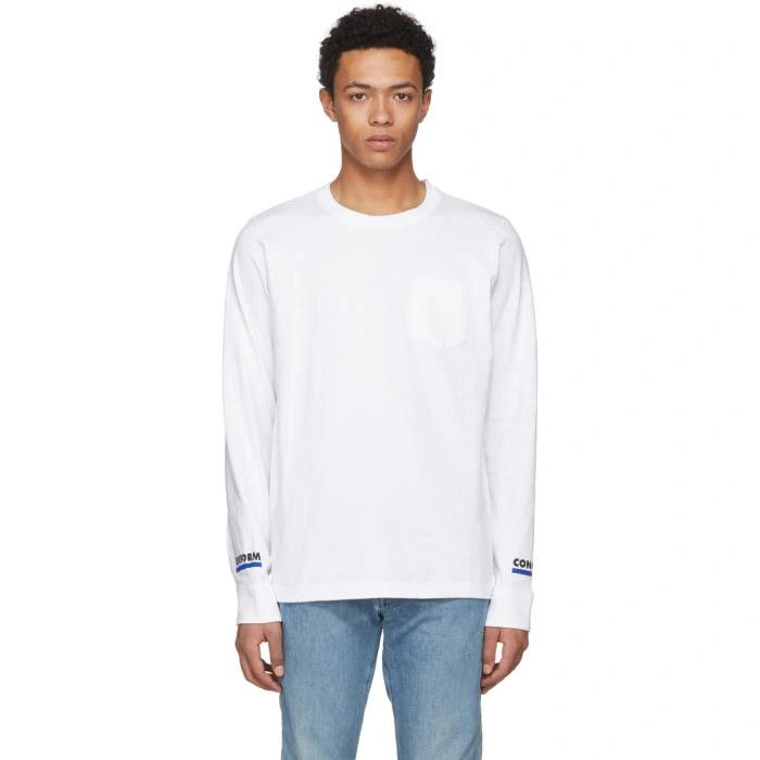 image of Sacai $290 - Long Sleeve Uniform Conquest in White, Men's (Size Large)