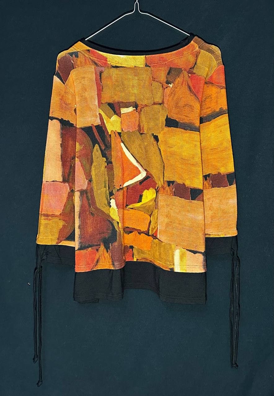Vintage Jean Marc Philippe JMP shirt top Made in France geometric Size L / US 10 / IT 46 - 3 Thumbnail