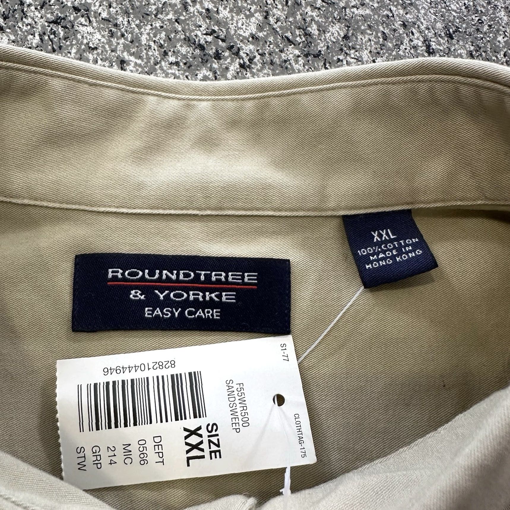 Roundtree & Yorke Roundtree & Yorke Shirt Mens 2XL Long Sleeve Button-Down Easy Care Tan Brown Solid Dress Shirt Men's 2XL Size US XXL / EU 58 / 5 - 3 Thumbnail