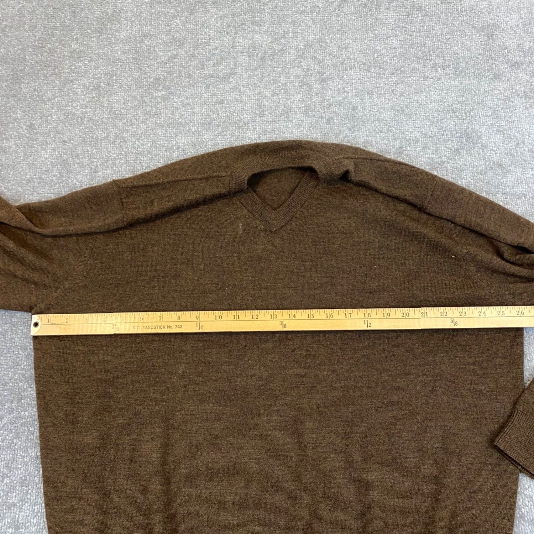 Vintage VINTAGE Linea Uomo Sweater Mens 2XL Brown Wool V-Neck Pullover Knit All Seasons Size US XXL / EU 58 / 5 - 4 Thumbnail