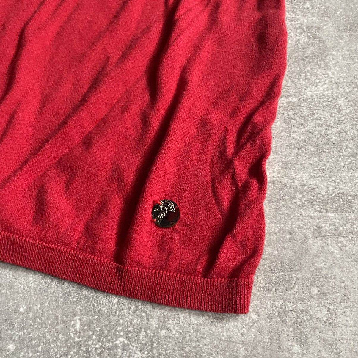 Versace Old 90s Versace Jeans Couture Vest knit silk sweater tee shi Size L / US 10 / IT 46 - 2 Thumbnail