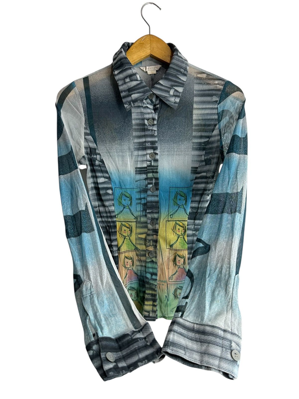 20471120 DEESSE SHIRT BUTTON AOP JEAN PAUL GAULTIER STYLE Size XS / US 0-2 / IT 36-38 - 5 Thumbnail