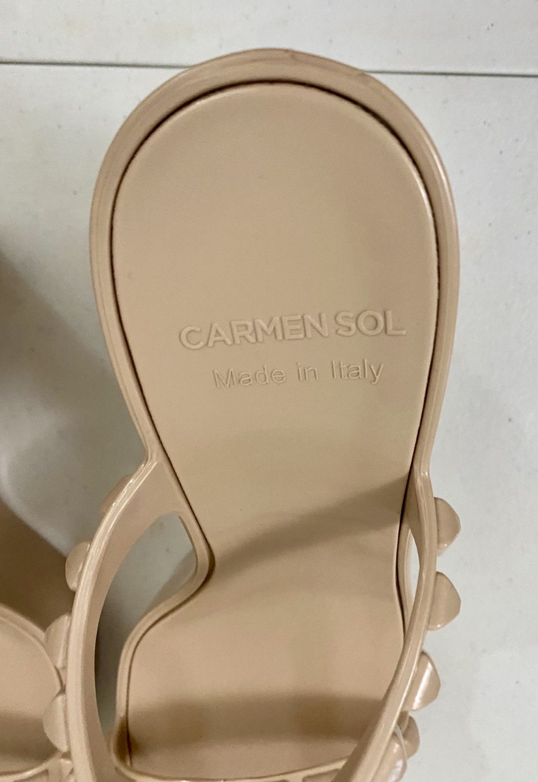 Other Carmen Sol 🇮🇹 Tonino Studded Jelly Wedge Sandals Nude 8 US Size US 8 / IT 38 - 2 Thumbnail