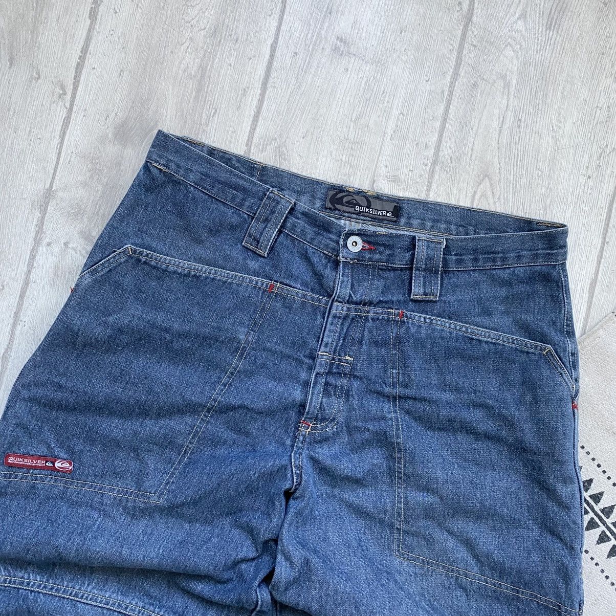 Quiksilver Vintage Surf Quiksilver loose denim shorts Y2K rip curl fubu Size US 34 / EU 50 - 2 Thumbnail