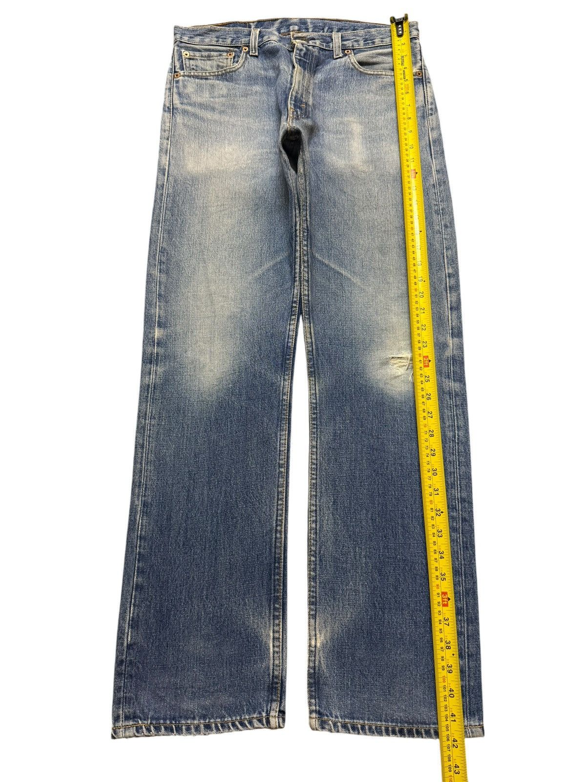 Levi's Vintage 90s Levis 505 Blue Faded Wash Distress Straight Leg Size US 32 / EU 48 - 9 Thumbnail