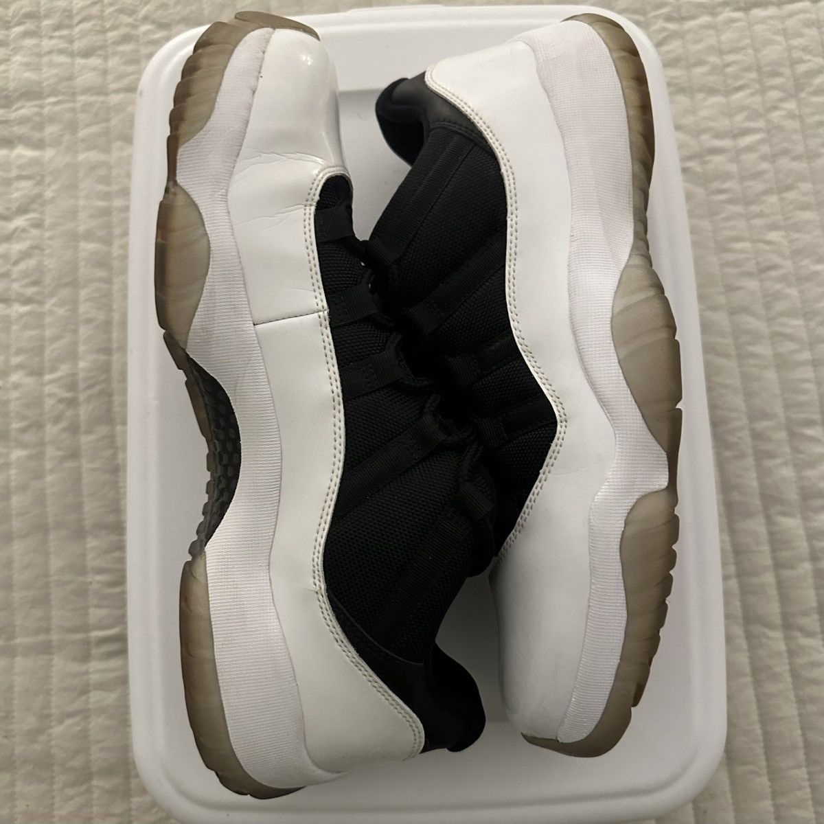 Jordan Brand Jordan 11 Low Tuxedo Sneakers Size 11.5 Black White Size US 11.5 / EU 44-45 - 1 Thumbnail