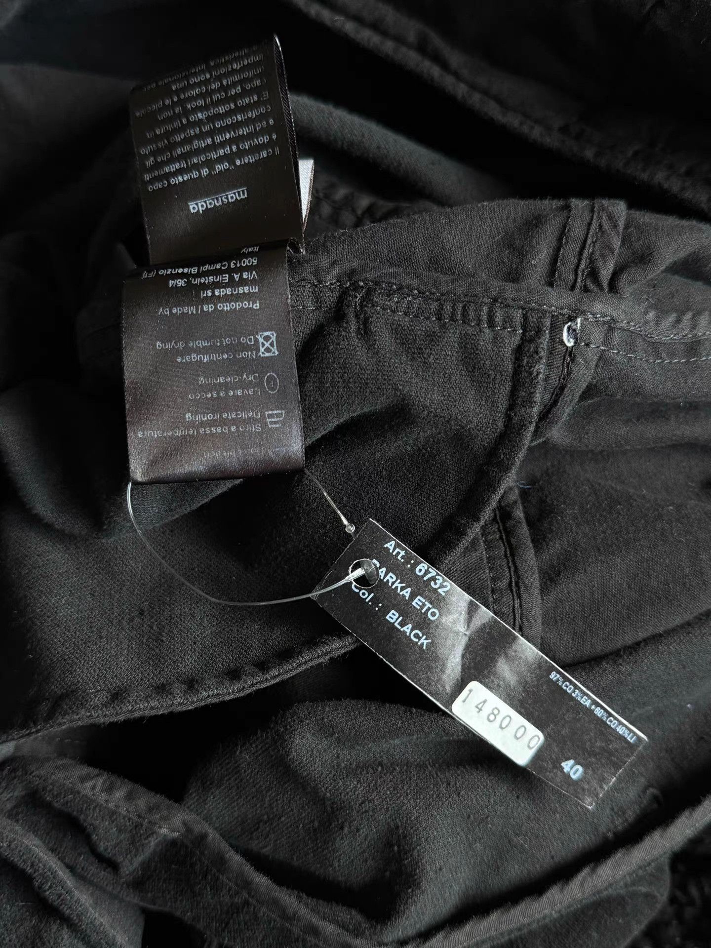Masnada Masnada Italian dark avant-garde patchwork coat. Size US XXS / EU 40 - 9 Thumbnail