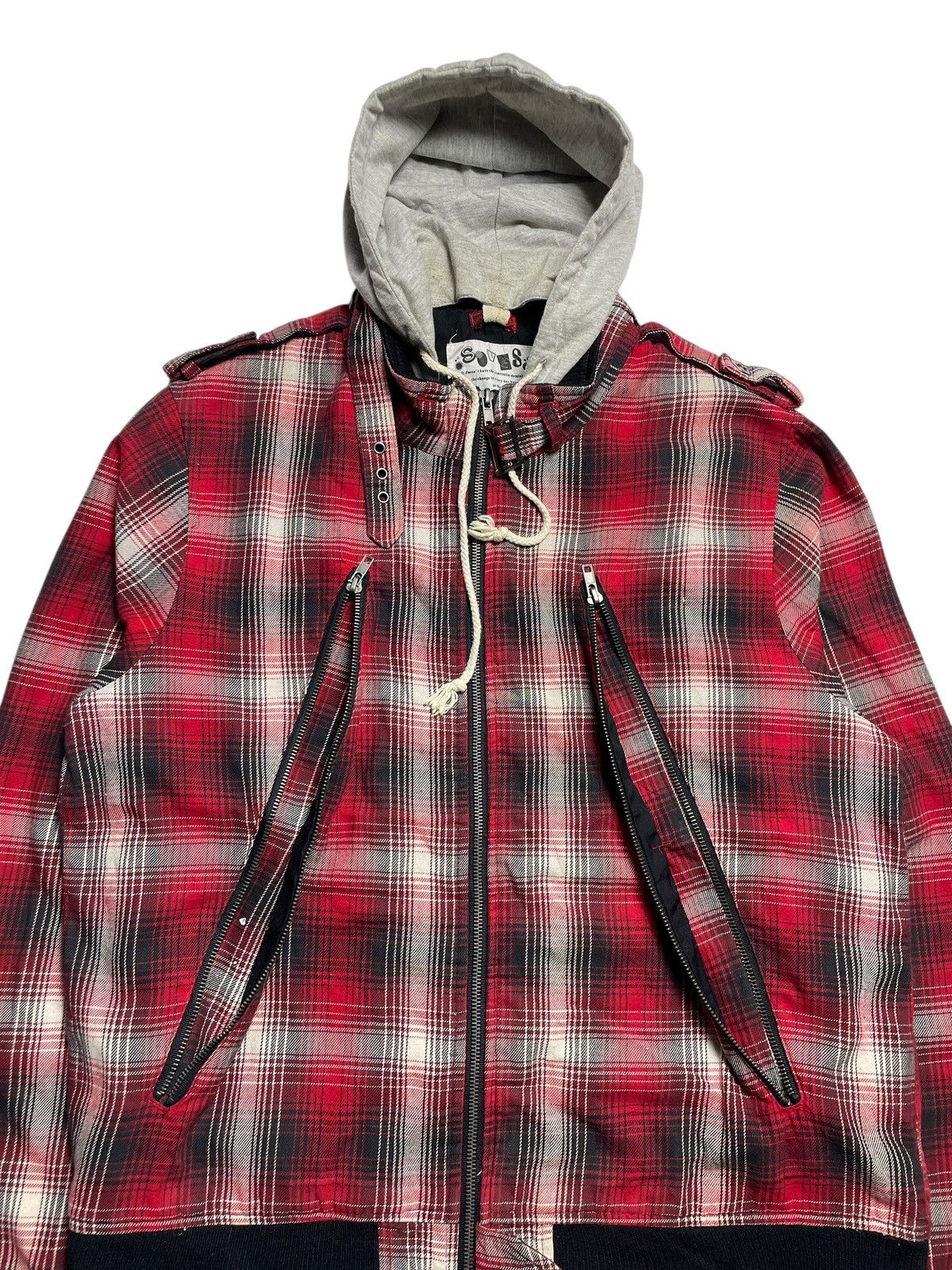 BUFFALO BOBS 2000’s Soves - L.G.B Style Plaid Hooded Jacket Size US XL / EU 56 / 4 - 3 Thumbnail