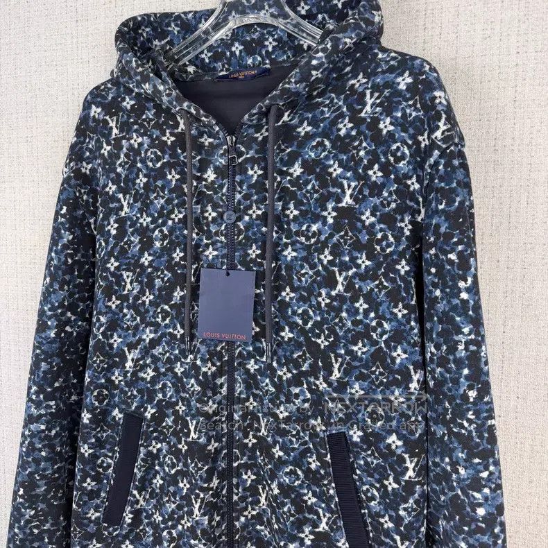 Louis Vuitton Louis Vuitton FW23 Colorblock Logo Floral Hooded Zip Long Size US XL / EU 56 / 4 - 2 Thumbnail