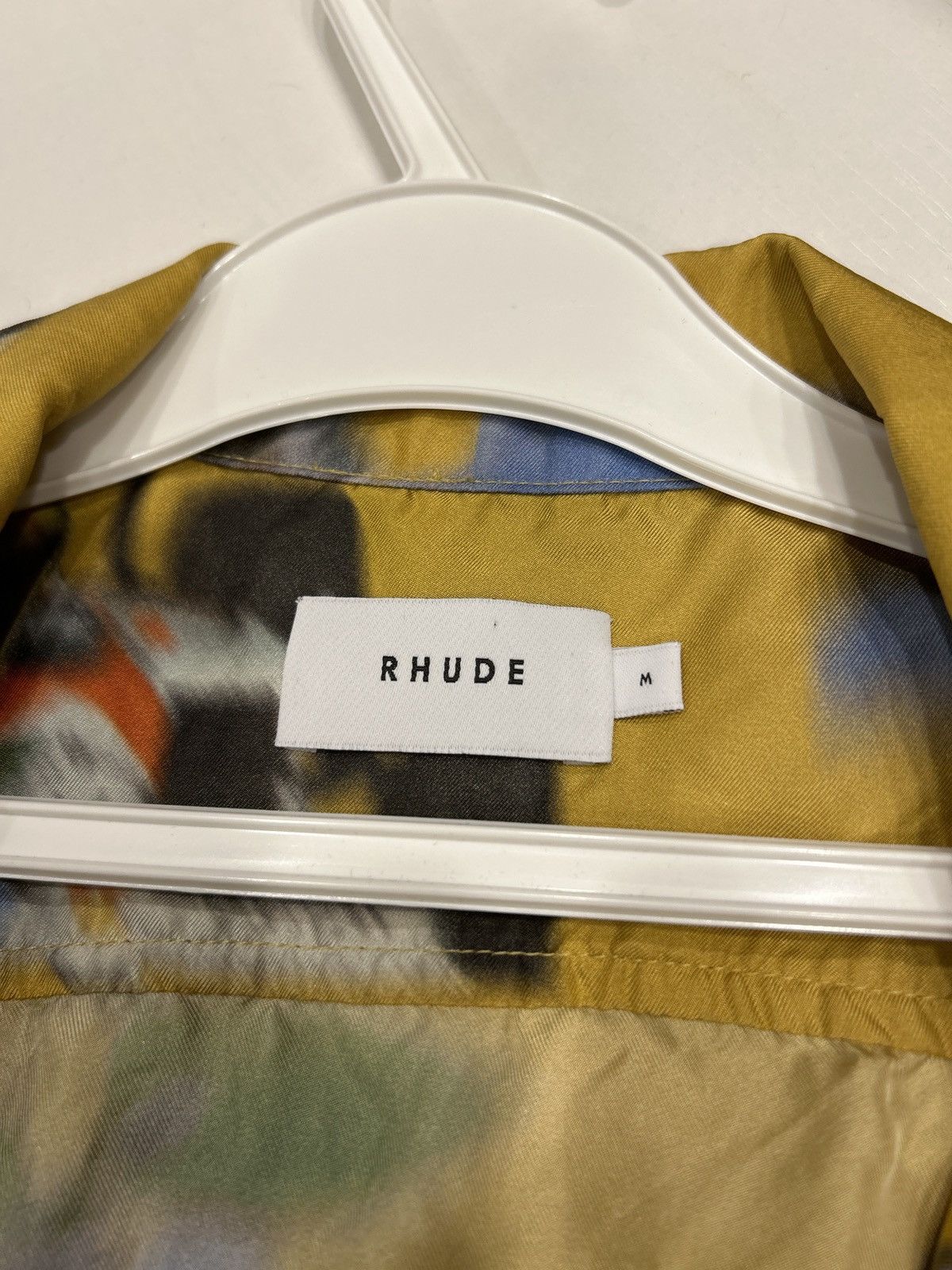 Rhude RHUDE YELLOW LOIX SILK SHIRT - YELLOW/MULTI Size US M / EU 48-50 / 2 - 7 Thumbnail